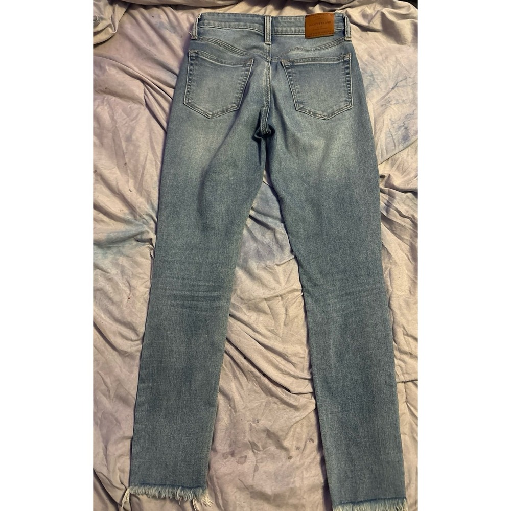 Lucky Brand Hi Rise Stretch Bridgette Skinny Button Fly Jeans, Size 0/25 - Picture 4 of 8